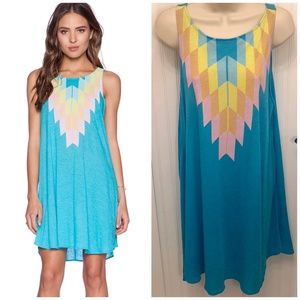NWT Wildfox Teal Geometric Dress